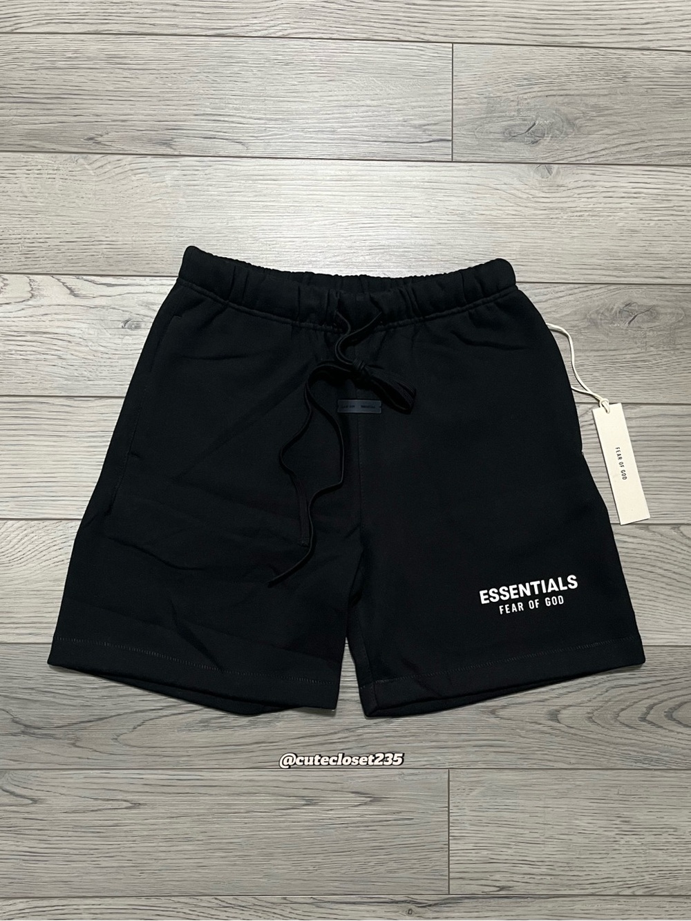 Essentials Fear Of God Jet Black Shorts Size XS NWT